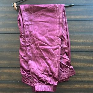 Purple Satin Joggers